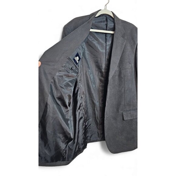 Stafford micro-polyester suede dark gray 44L blazer sport coat - Picture 4 of 7